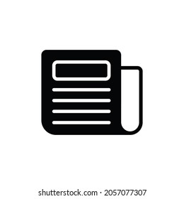 Newspaper icon vector. News sign