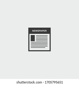 newspaper icon. newspaper vector on gray background