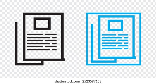 Icono de periódico. Vector de ícono de periódico sobre fondo de PNG.