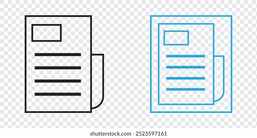 Newspaper icon. Newspaper icon vector on PNG background.