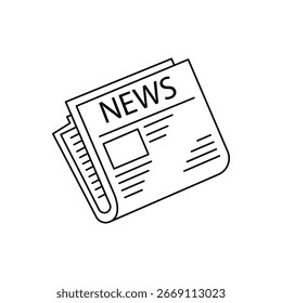 Icono de periódico. Vector de prensa. 