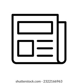 Juego de vectores de iconos de periódico. colección de signos de ilustración de noticias. símbolo de prensa. 