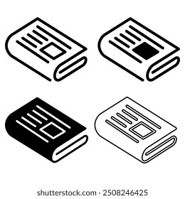 Newspaper icon vector set. news illustration sign collection. press symbol. 