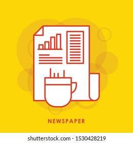 Newspaper icon vector sign isolated on white background. Newspaper symbol template color editable