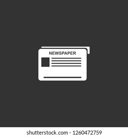 newspaper icon vector. newspaper sign on black background. newspaper icon for web and app