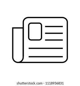 Newspaper icon vector icon. Simple element illustration. Newspaper symbol design. Can be used for web and mobile.