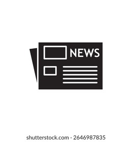Icono de periódico, ilustración simple de Vector para Web y App..eps
