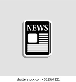 Newspaper  icon - vector  sticker