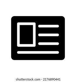 Newspaper Icon Vector Symbol Design Illustration