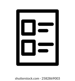 Newspaper Icon Vector Symbol Design Illustration