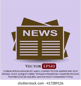 newspaper icon vector symbol flat eps jpg app web concept