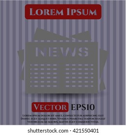 símbolo del icono del diario vector de pantalla plana eps jpg aplicación web