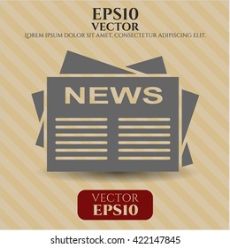 newspaper icon vector symbol flat eps jpg app web concept