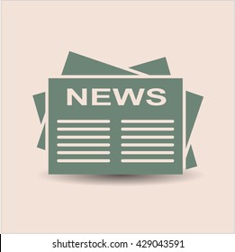 Newspaper icon vector symbol flat eps jpg app web concept