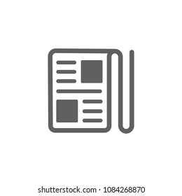 Newspaper icon vector. Symbol for your web site design, logo, app, UI. Vector illustration, EPS
