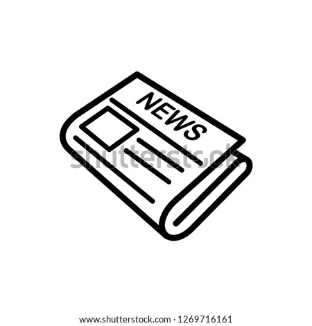 newspaper icon vector template