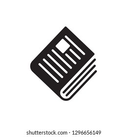 Newspaper icon vector template flat trendy