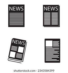 newspaper icon vector template illustration logo design