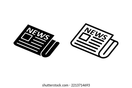 Newspaper icon vector for web and mobile app. news paper sign and symbolign