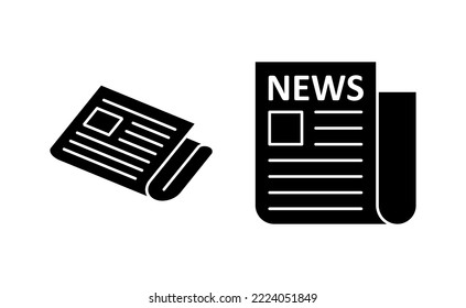 Newspaper icon vector for web and mobile app. news paper sign and symbolign