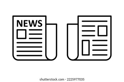 Newspaper icon vector for web and mobile app. news paper sign and symbolign