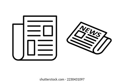 Newspaper icon vector for web and mobile app. news paper sign and symbolign