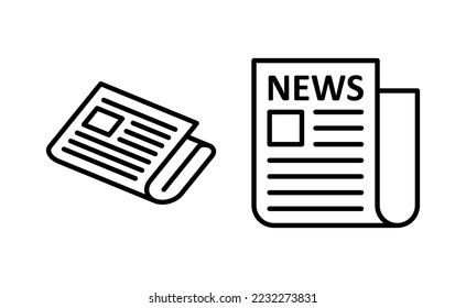 Newspaper icon vector for web and mobile app. news paper sign and symbolign