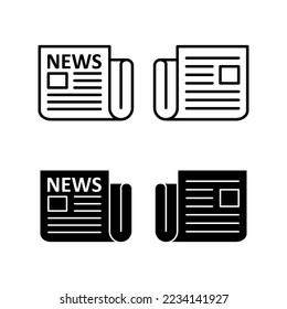 Newspaper icon vector for web and mobile app. news paper sign and symbolign