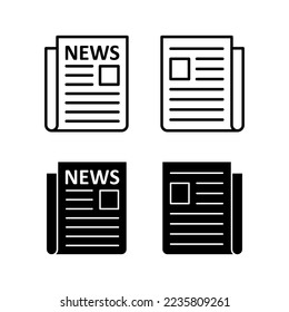 Newspaper icon vector for web and mobile app. news paper sign and symbolign