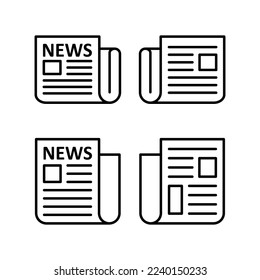 Newspaper icon vector for web and mobile app. news paper sign and symbolign