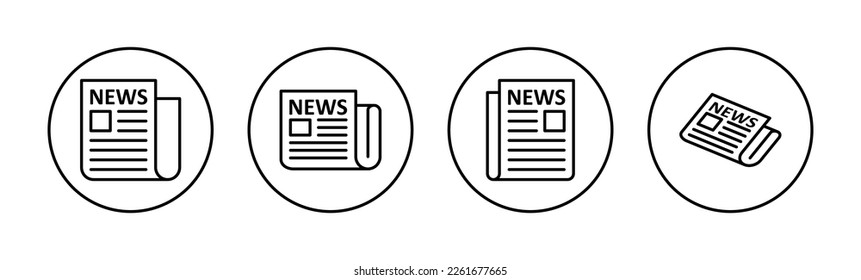 Newspaper icon vector for web and mobile app. news paper sign and symbolign