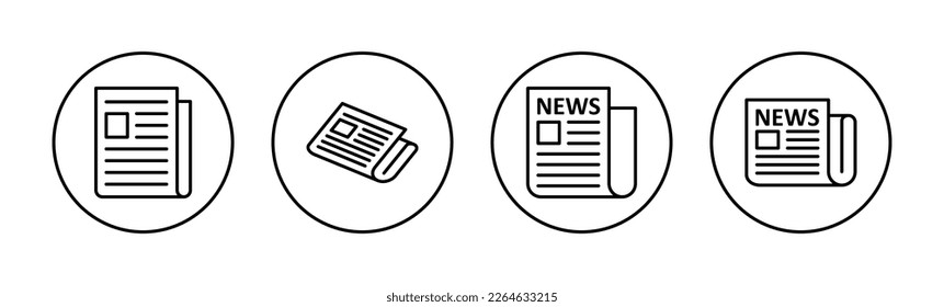 Newspaper icon vector for web and mobile app. news paper sign and symbolign