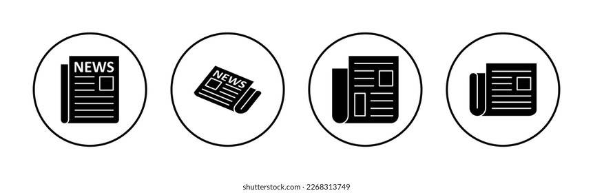 Newspaper icon vector for web and mobile app. news paper sign and symbolign