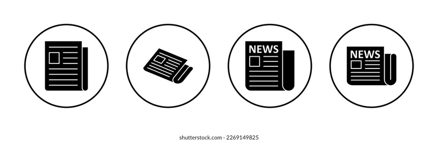 Newspaper icon vector for web and mobile app. news paper sign and symbolign