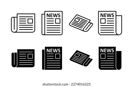 Newspaper icon vector for web and mobile app. news paper sign and symbolign