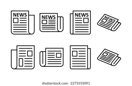 Newspaper icon vector for web and mobile app. news paper sign and symbolign