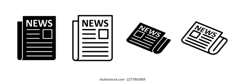 Newspaper icon vector for web and mobile app. news paper sign and symbolign