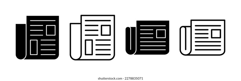 Newspaper icon vector for web and mobile app. news paper sign and symbolign