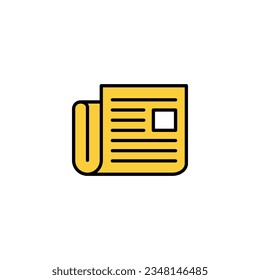 Newspaper icon vector for web and mobile app. news paper sign and symbolign