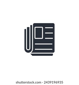 Zeitungssymbol. vector.Editable stroke.linear style-Zeichen für die Verwendung Web-Design, logo.Symbol Illustration.