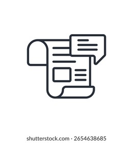 icono de diario. Vector. Trazo editable. signo de estilo lineal para uso Diseño web, logotipo. Ilustración de símbolo.