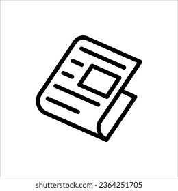newspaper icon for web design, ui, and app. isolated on white background