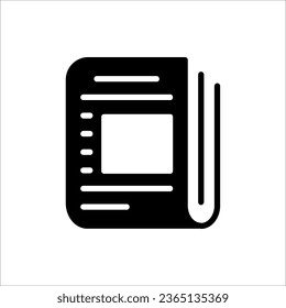 icono de periódico para diseño web, ui y app. aislado en fondo blanco