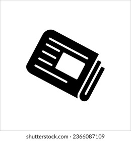 icono de periódico para diseño web, ui y app. aislado en fondo blanco