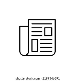 Newspaper icon for web and mobile app. news paper sign and symbolign