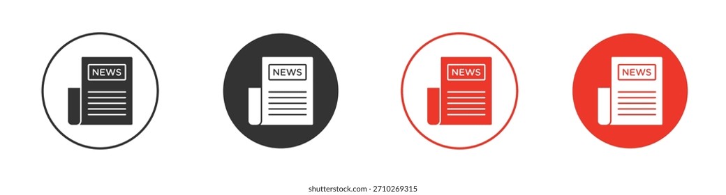 Newspaper icon. web vector design