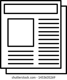 Newspaper icon for your project
