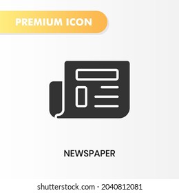 newspaper icon for your website design, logo, app, UI. Vector graphics illustration and editable stroke. newspaper icon glyph design.