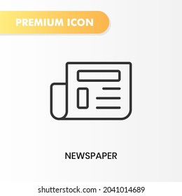 newspaper icon for your website design, logo, app, UI. Vector graphics illustration and editable stroke. newspaper icon outline design.