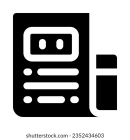 icono de periódico para tu sitio web, móvil, presentación y diseño de logotipo.